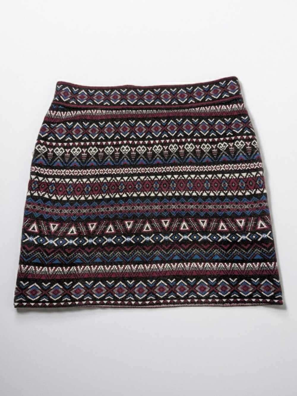 Krimson Klover Merino Wool Silk Fair Isle Sweater Mini Skirt Size S